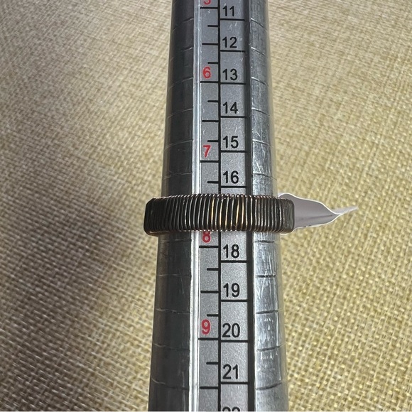 New Rough Black Tourmaline Crystal Stone Wire Wrapped Ring Size 7.5 - 7.75 - Picture 9 of 10